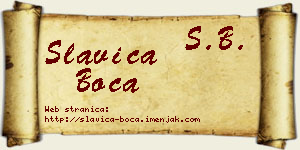 Slavica Boca vizit kartica